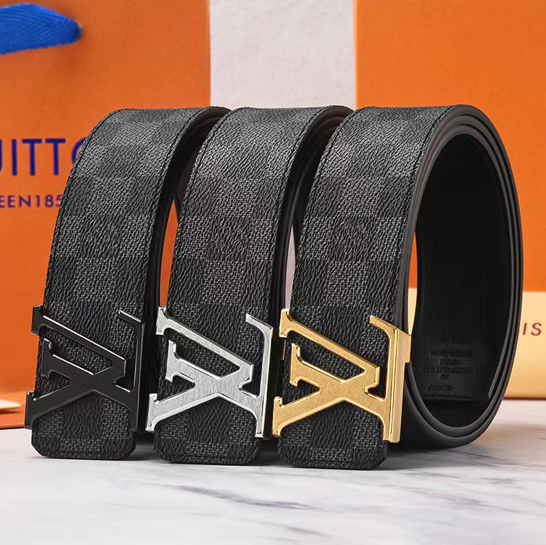Louis Vuitton Damier Graphite LV Initiales Belt