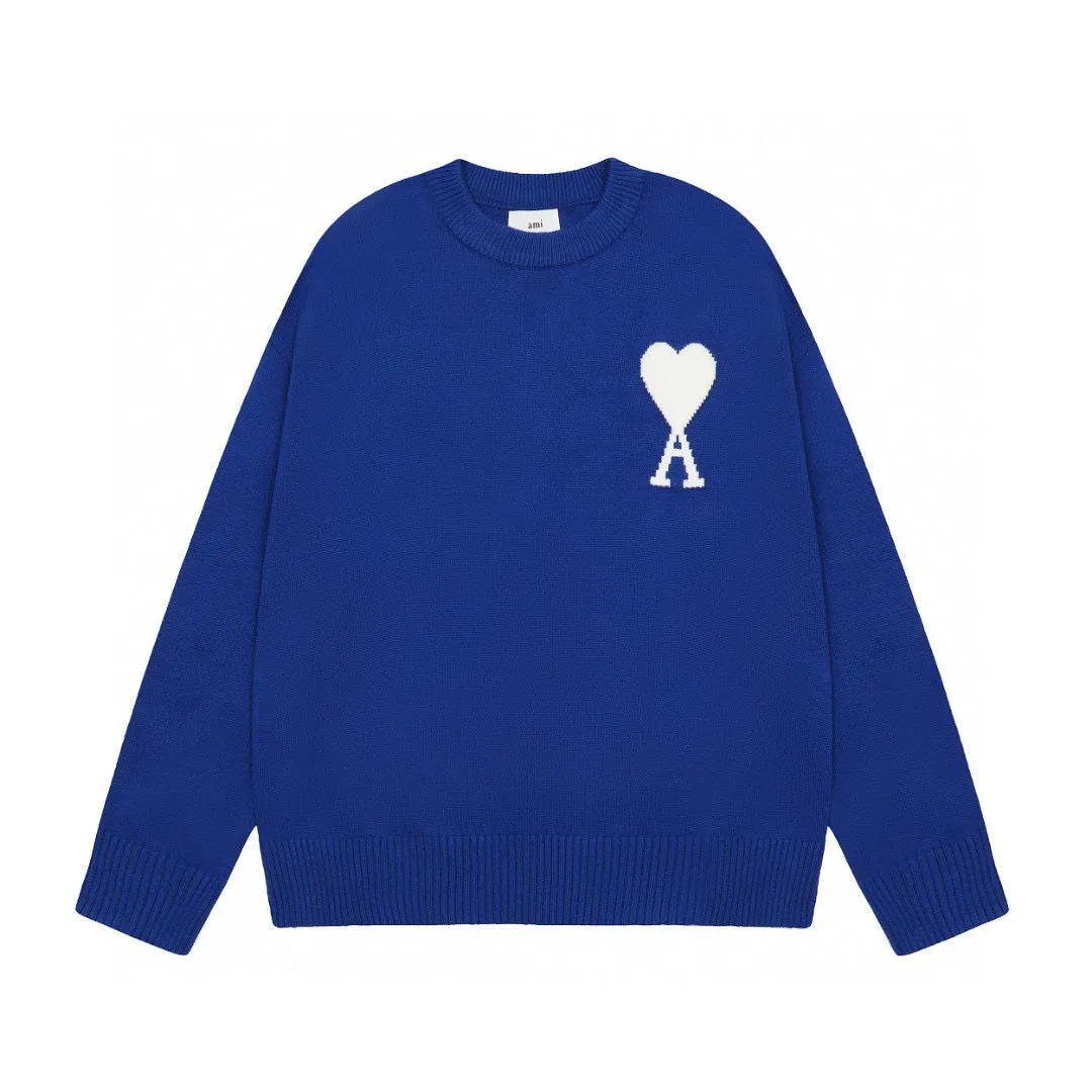 Ami Paris Grey Heart Logo Sweater