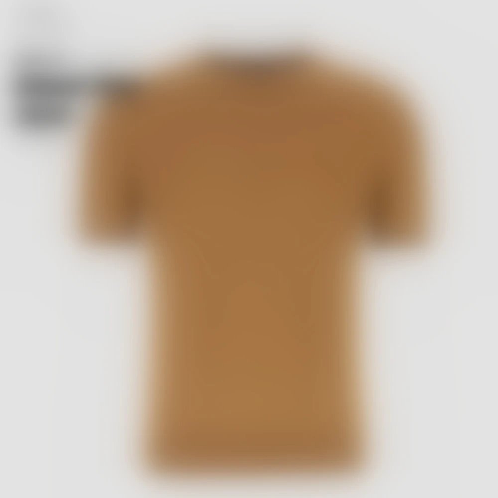 Zegna Brown Short Sleeve Knit Shirt