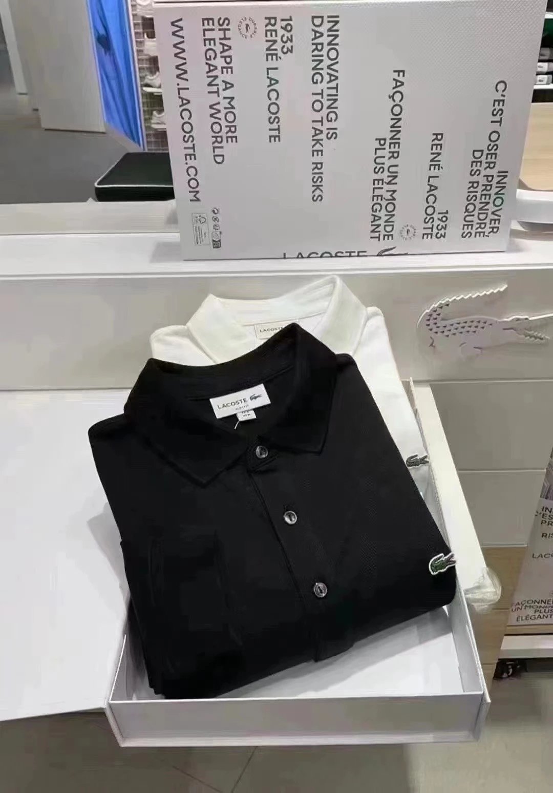 Lacoste Slim Fit Long Sleeve Polo Shirt Black