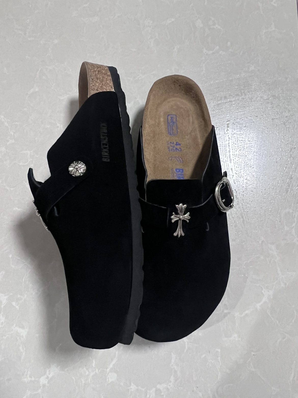Birkenstock Arizona Soft Footbed Black Suede Sandals