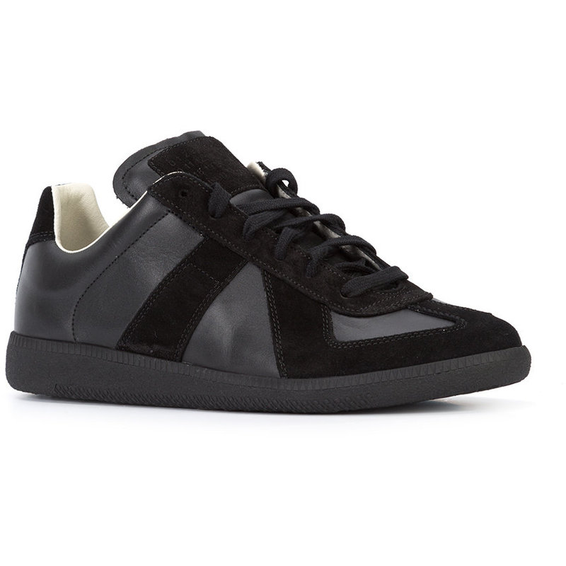 Maison Margiela Black Leather Sneakers