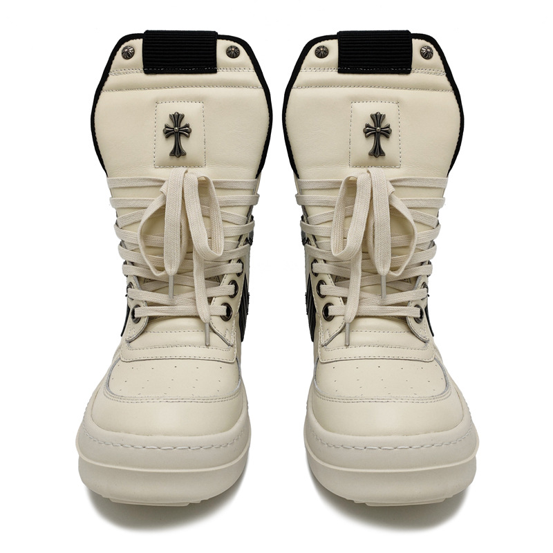 Rick Owens High Top Sneakers Black Cream