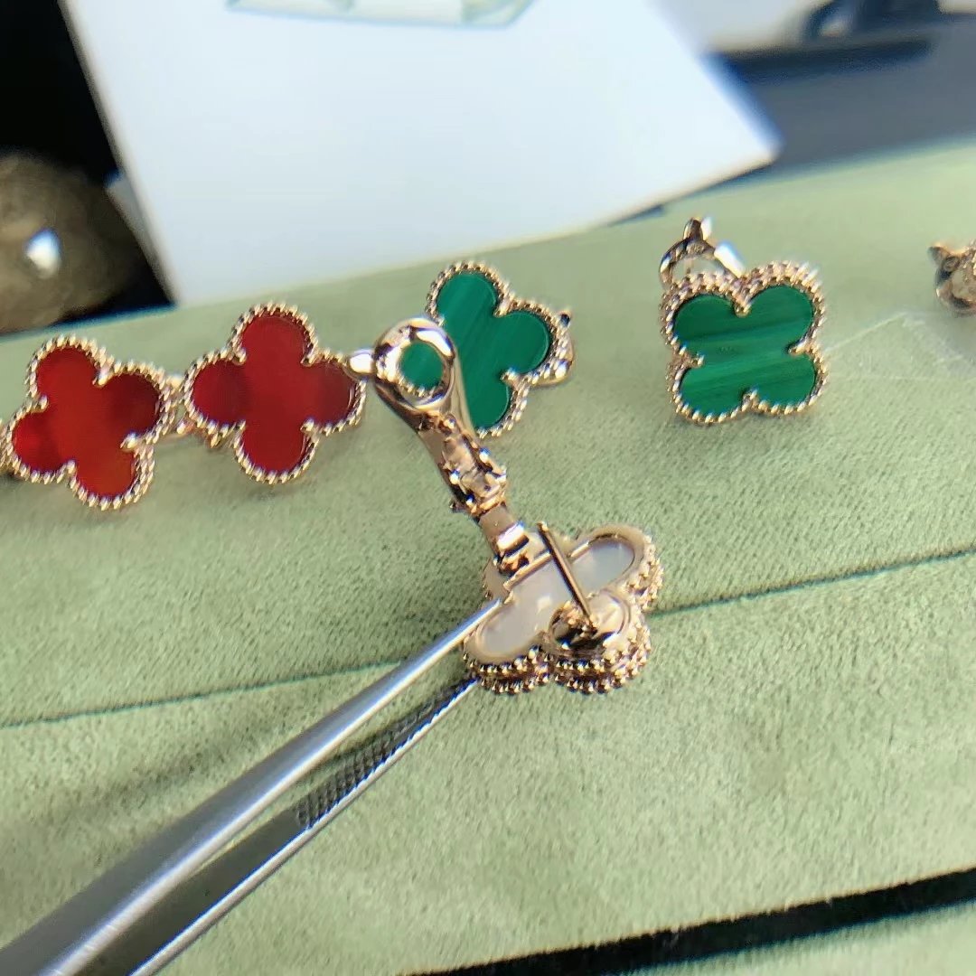 Van Cleef & Arpels Vintage Alhambra earrings mother of pearl
