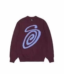 Stussy Logo Knit Sweater Cream