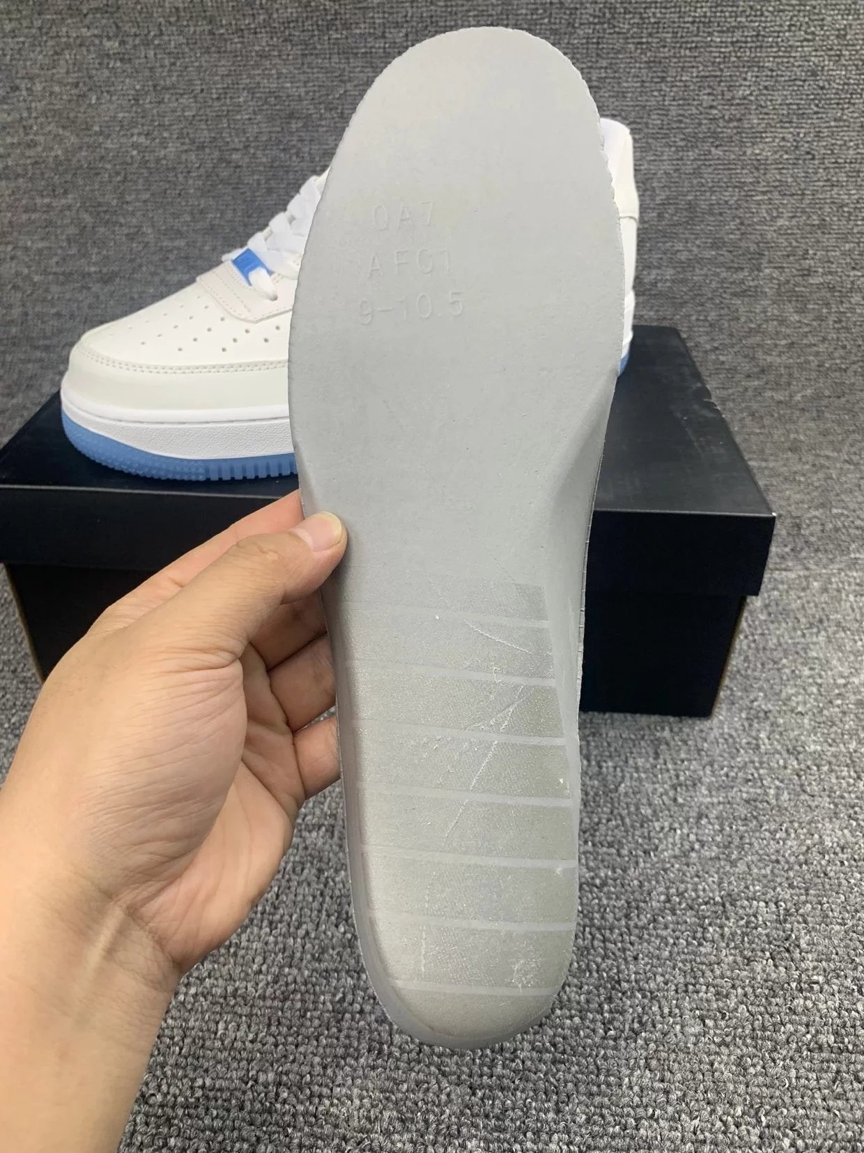 Nike Air Force 1 White Blue Sneakers