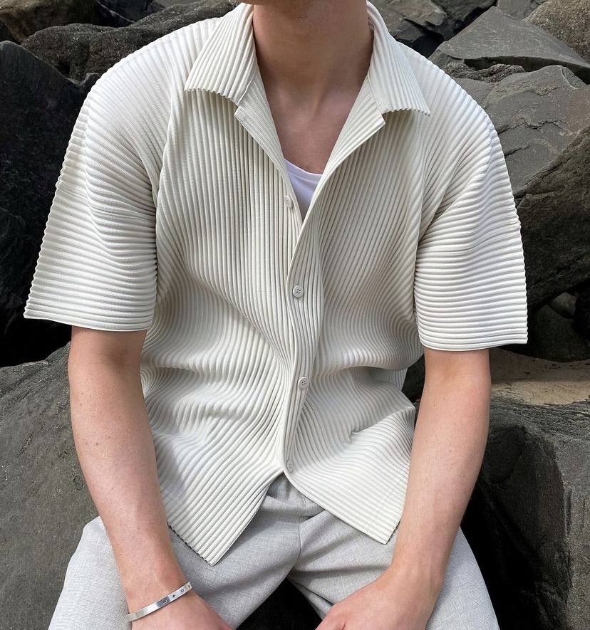 Homme Plissé Issey Miyake Black Pleated Shirt