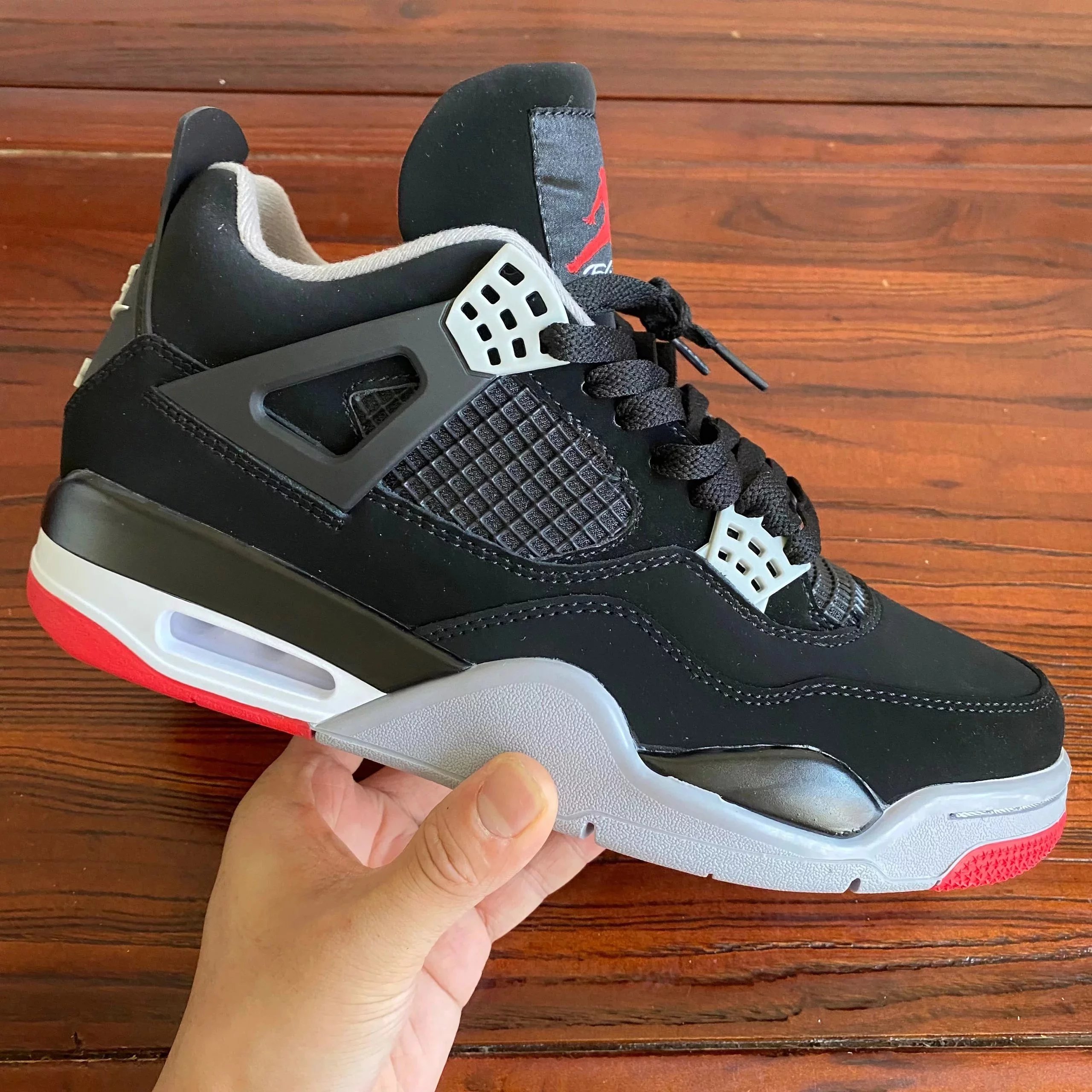 Nike Air Jordan 4 Black Red Sneakers