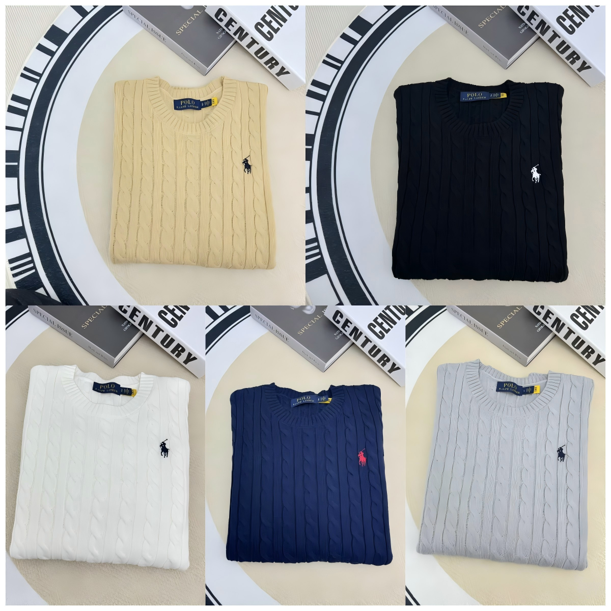 Ralph Lauren Cable Knit Sweater White