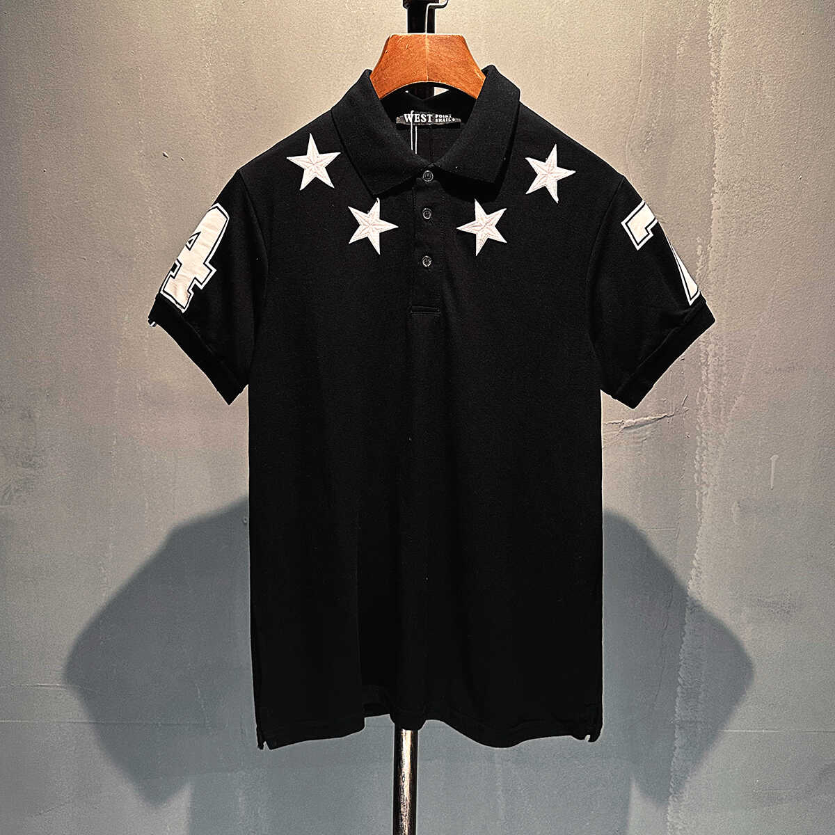 WEST POINT SMALL Black Star Polo Shirt