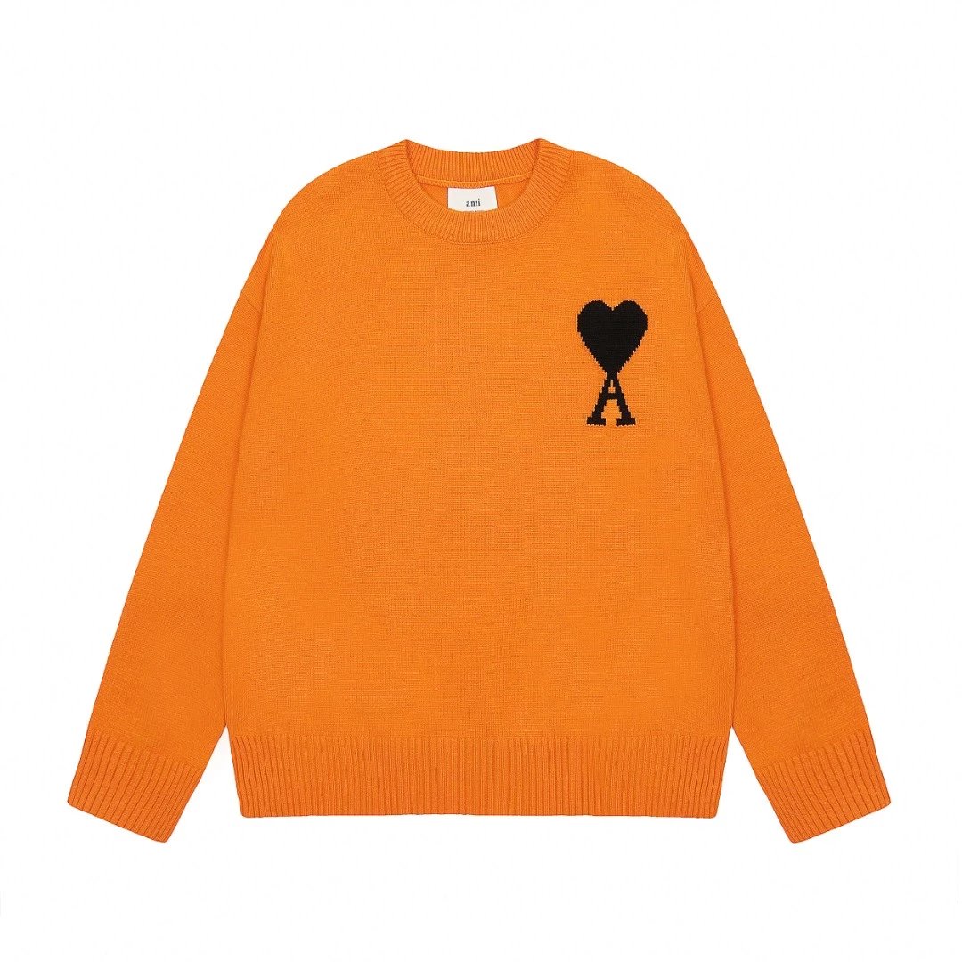 Ami Paris Ami de Coeur Crewneck Sweater Grey