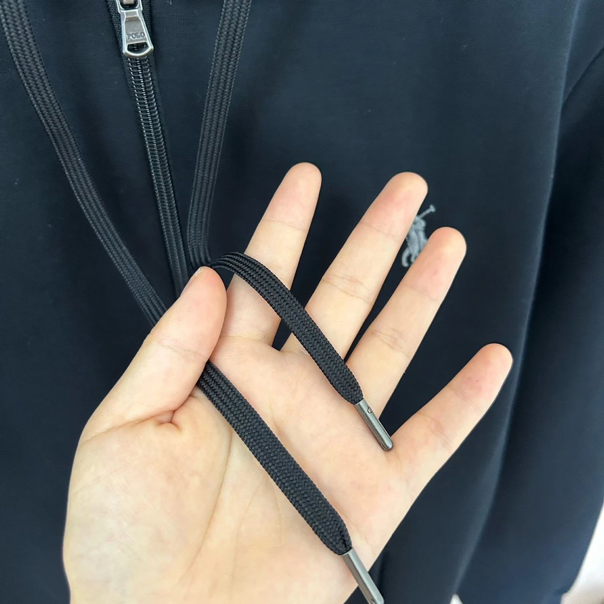 Ralph Lauren Cable Knit Quarter Zip Sweater Navy