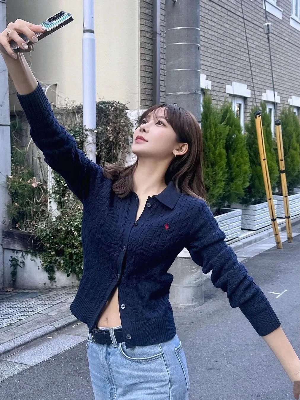 Ralph Lauren Cable Knit Cardigan Navy