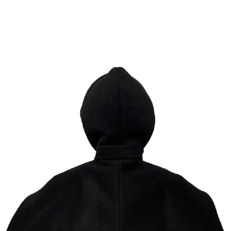 Balenciaga Black Hooded Cape