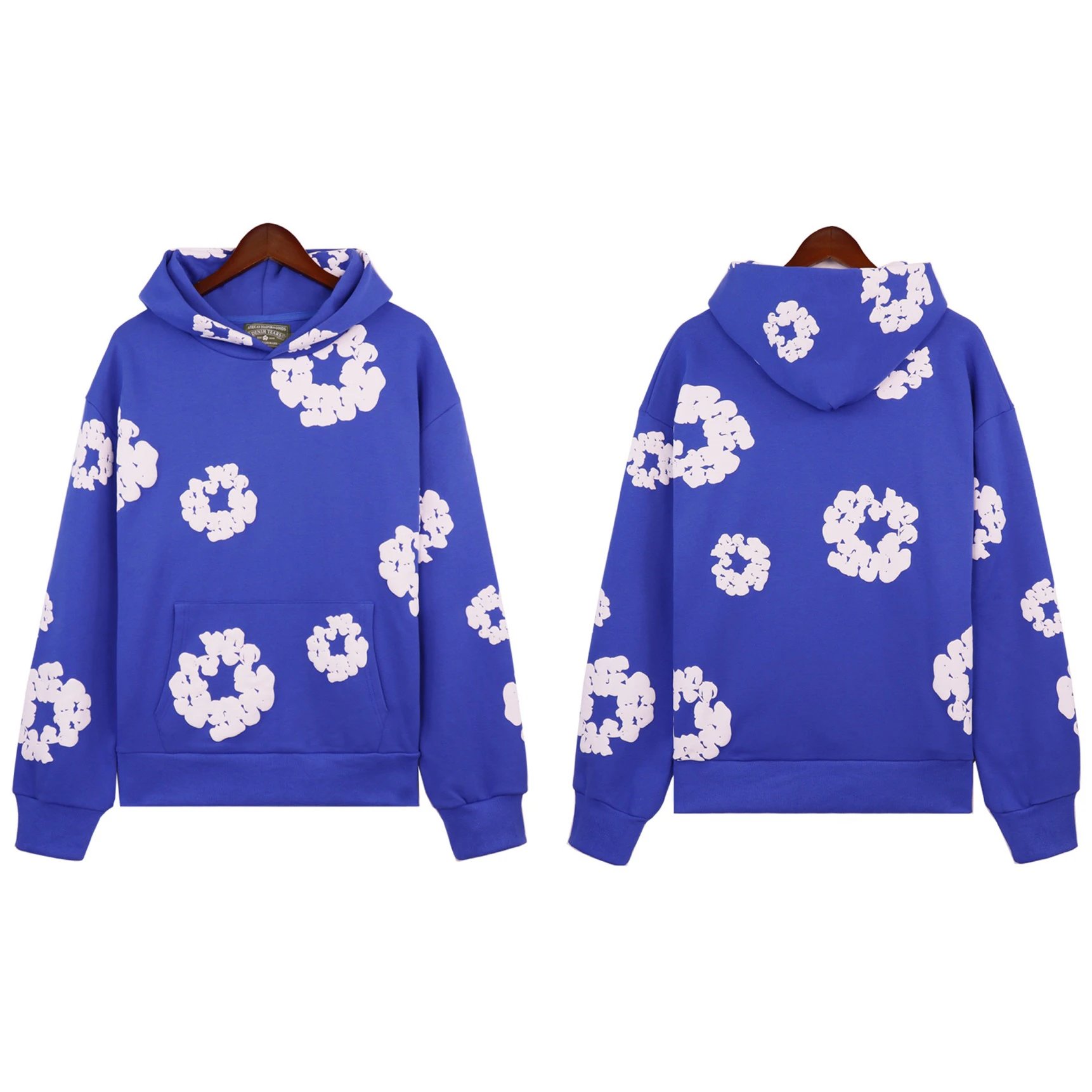 Denim Tears Black Floral Print Hoodie