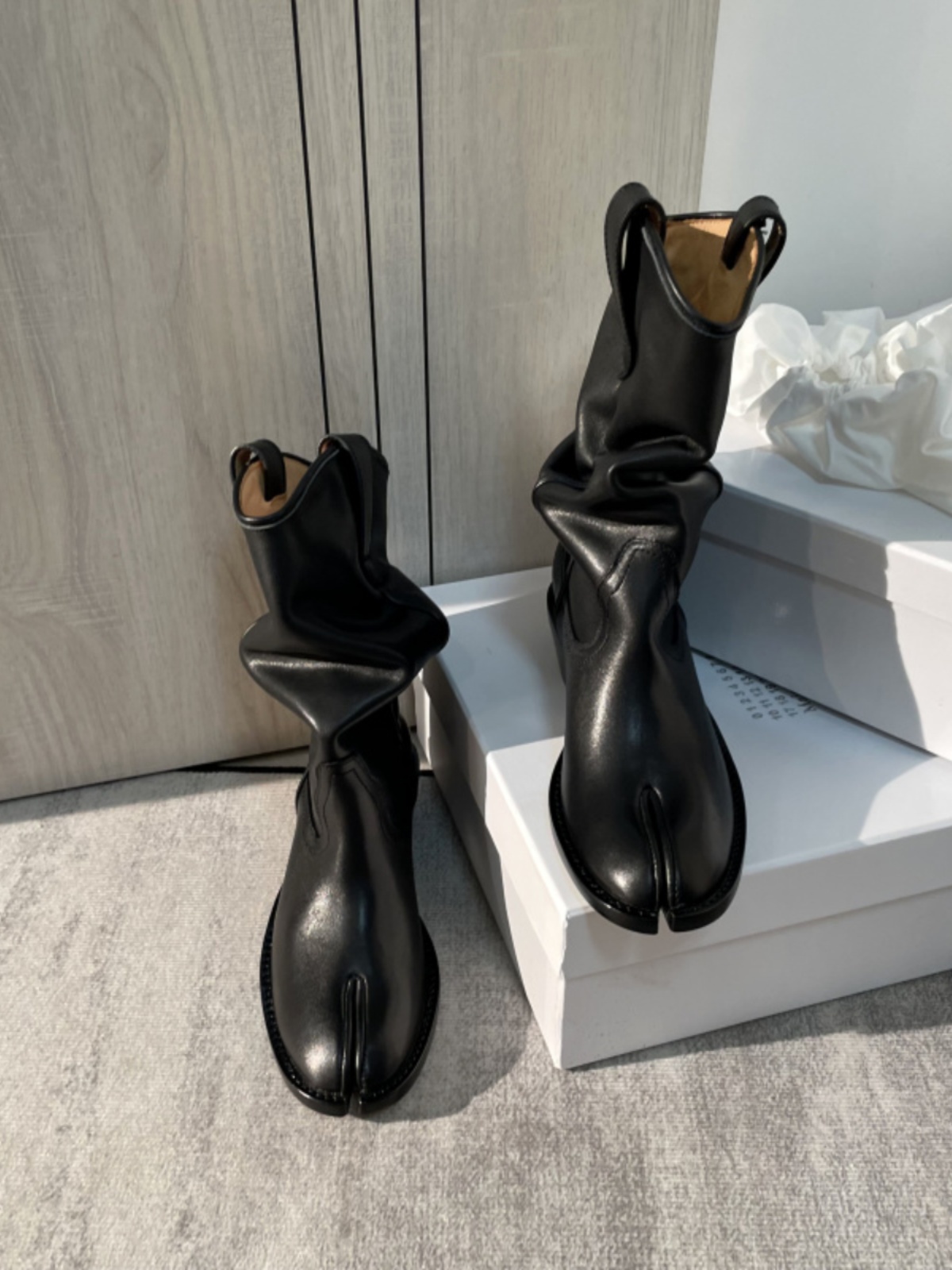 Maison Margiela Black Leather Boots