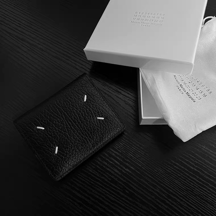Maison Margiela Black Leather Bi-Fold Wallet