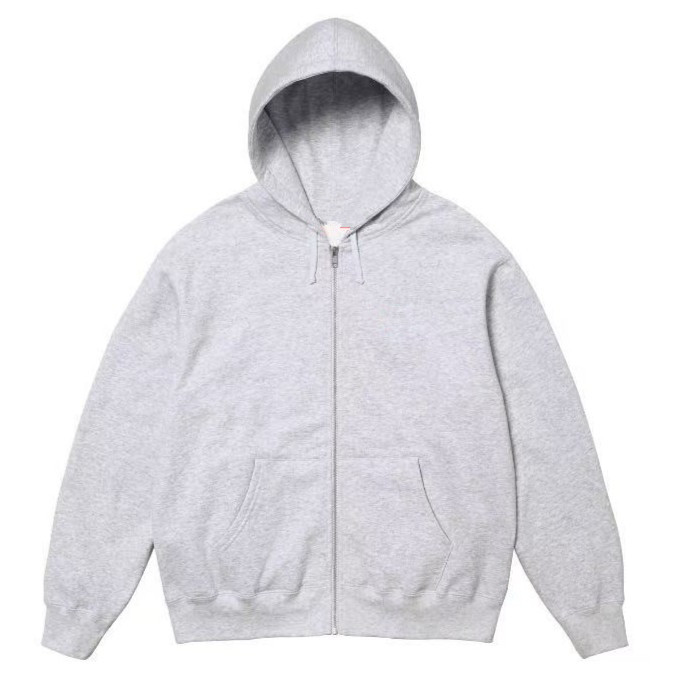 Supreme Grey Zip Hoodie