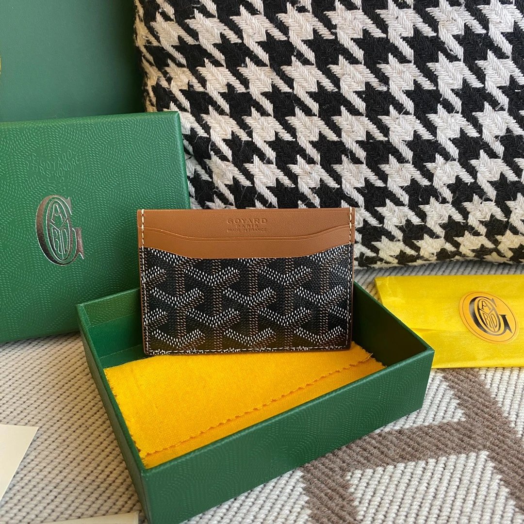 Goyard Card Holder White Black
