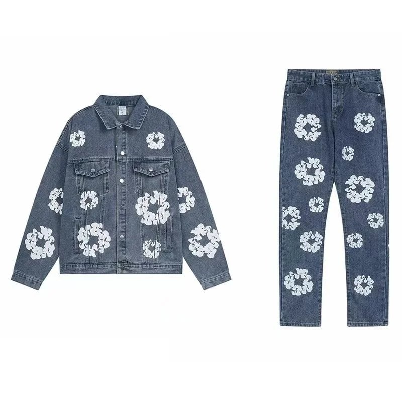 Levi's Denim Jacket with White Floral Print