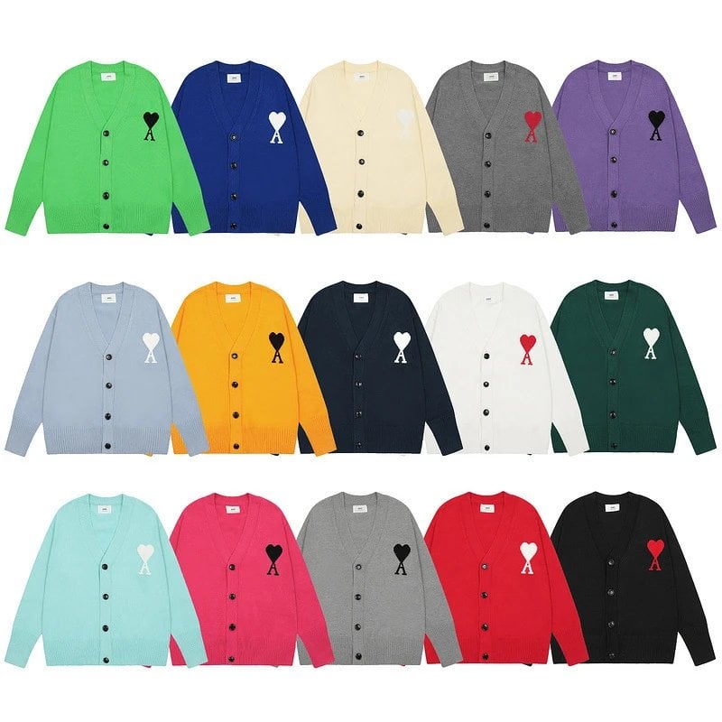 Ami Alexandre Mattiussi Red Heart Logo Sweater