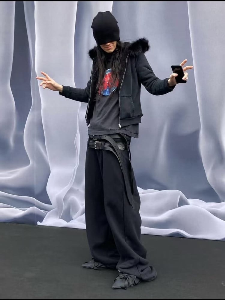 Balenciaga Wide Leg Pants Black