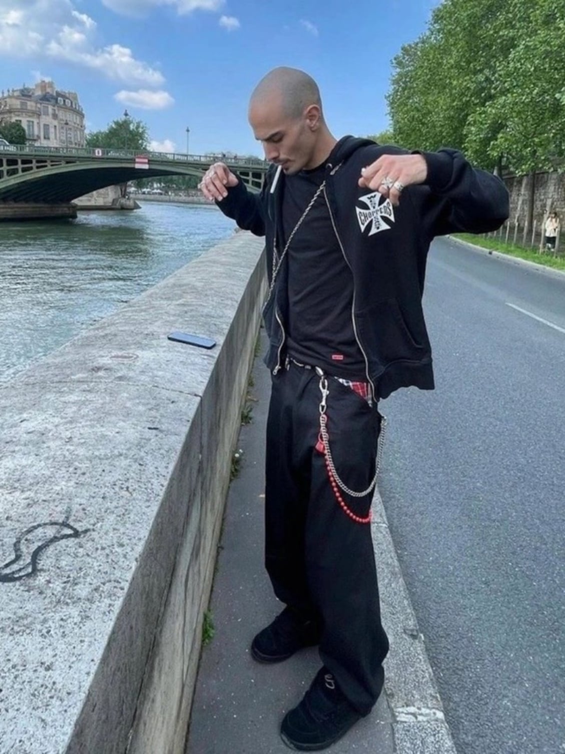 West Coast Choppers Black Zip Hoodie