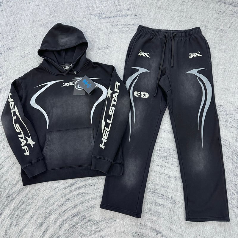 Hellstar Pink Tie Dye Tracksuit Hoodie