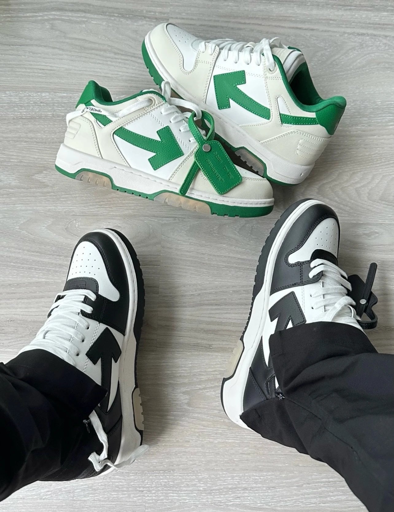 Off-White Low Top Sneakers Light Blue White