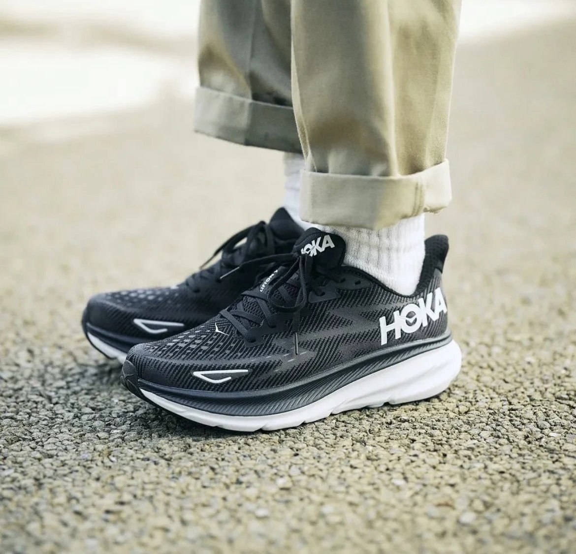 HOKA Clifton 9 Black Running Shoes