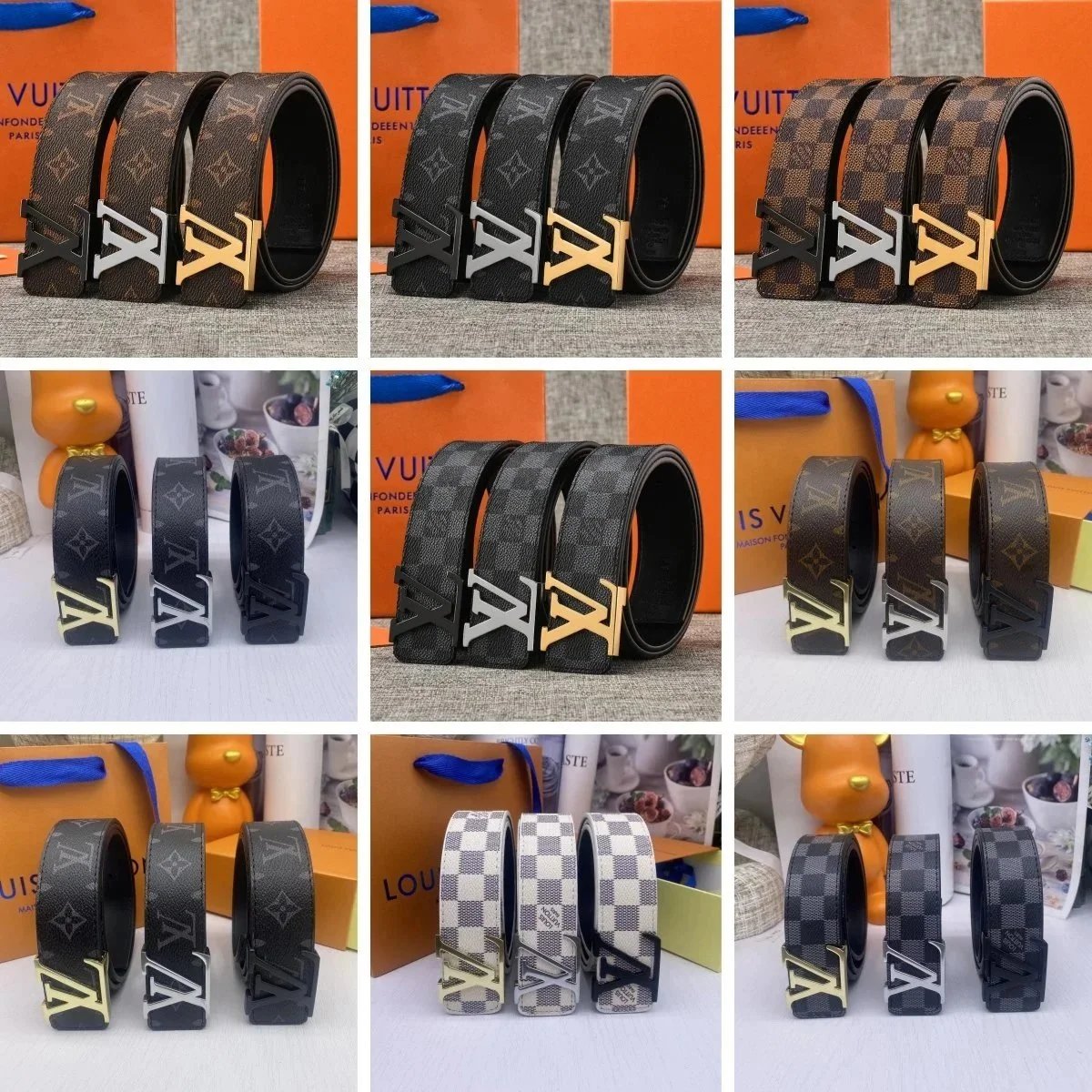 Louis Vuitton Damier Graphite Belt