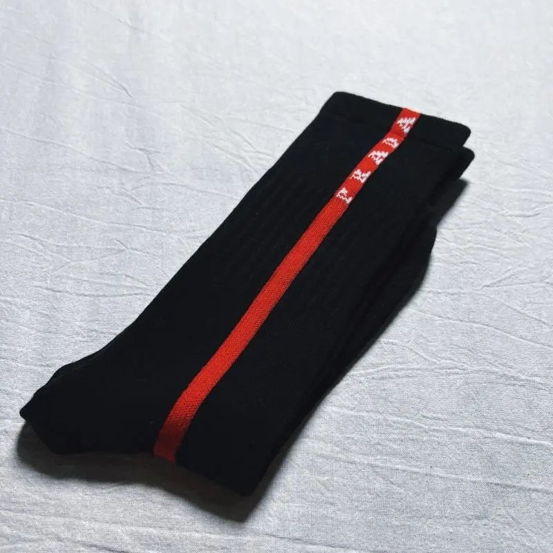 Prada White Black Stripe Socks