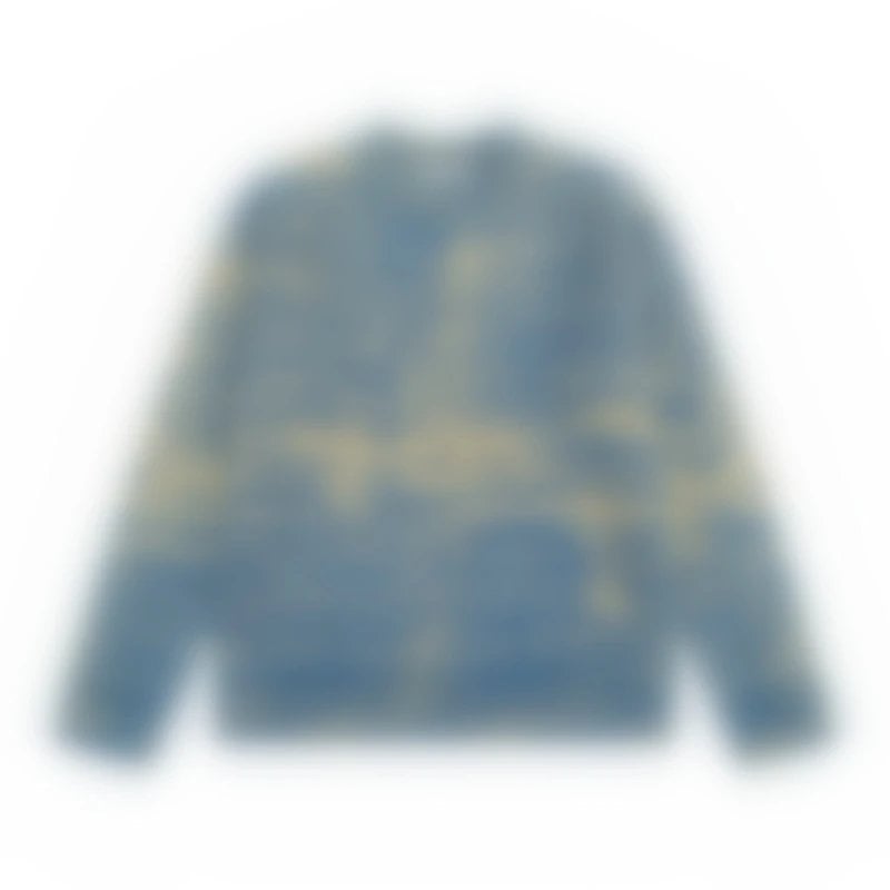 Acne Studios Blue Yellow Zebra Print Sweater