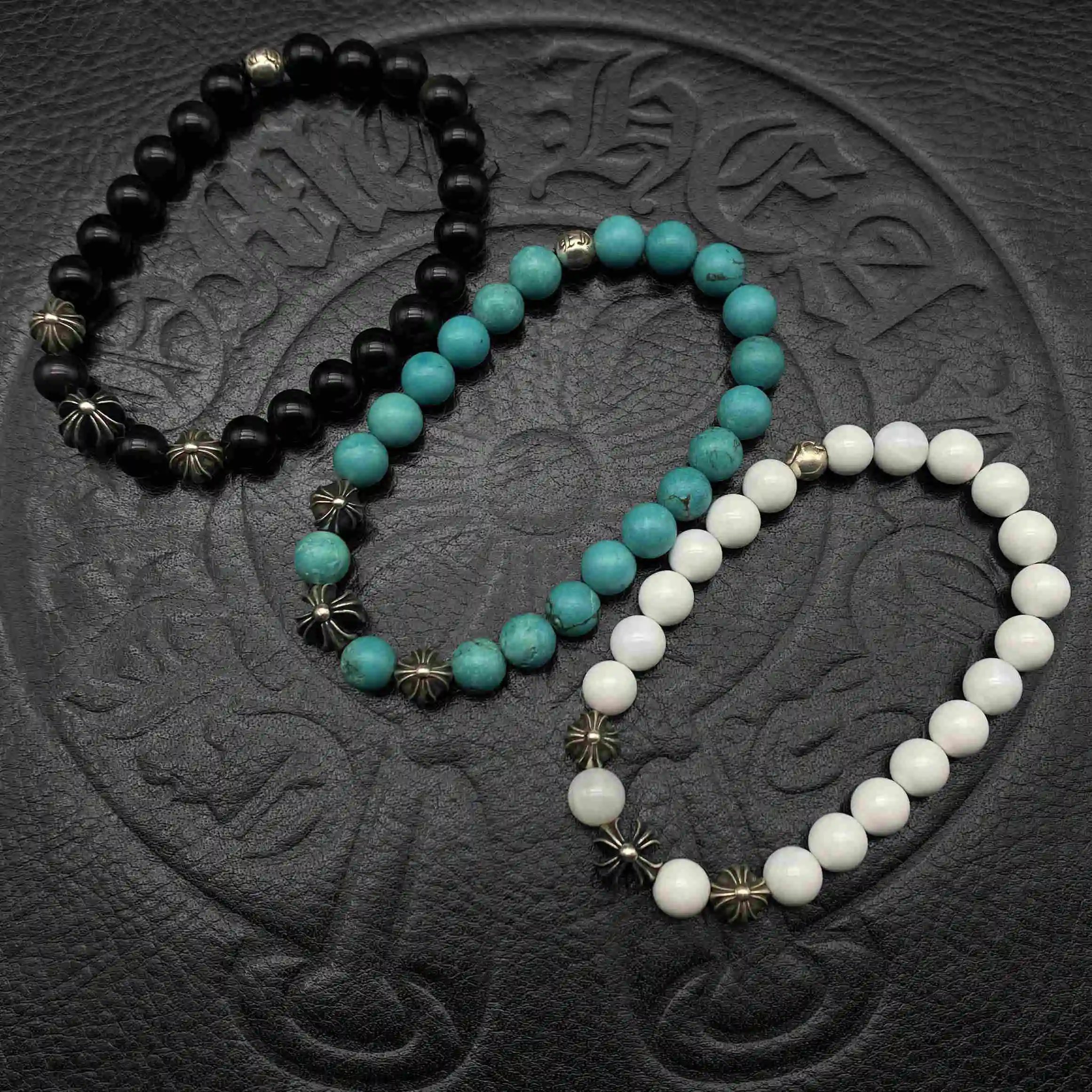 Chrome Hearts Black Beaded Bracelet