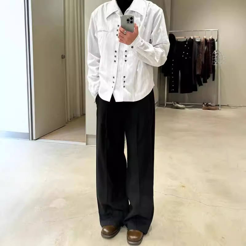 Kiko Kostadinov White Pinstripe Blouse