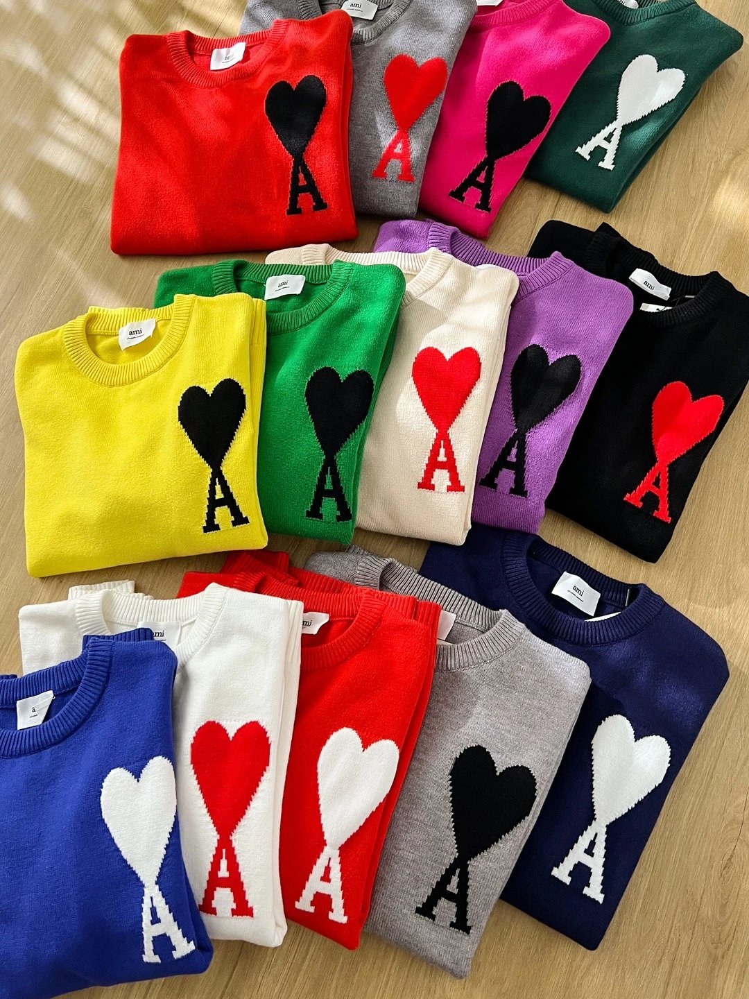 Ami Alexandre Mattiussi Black Heart Logo Sweater