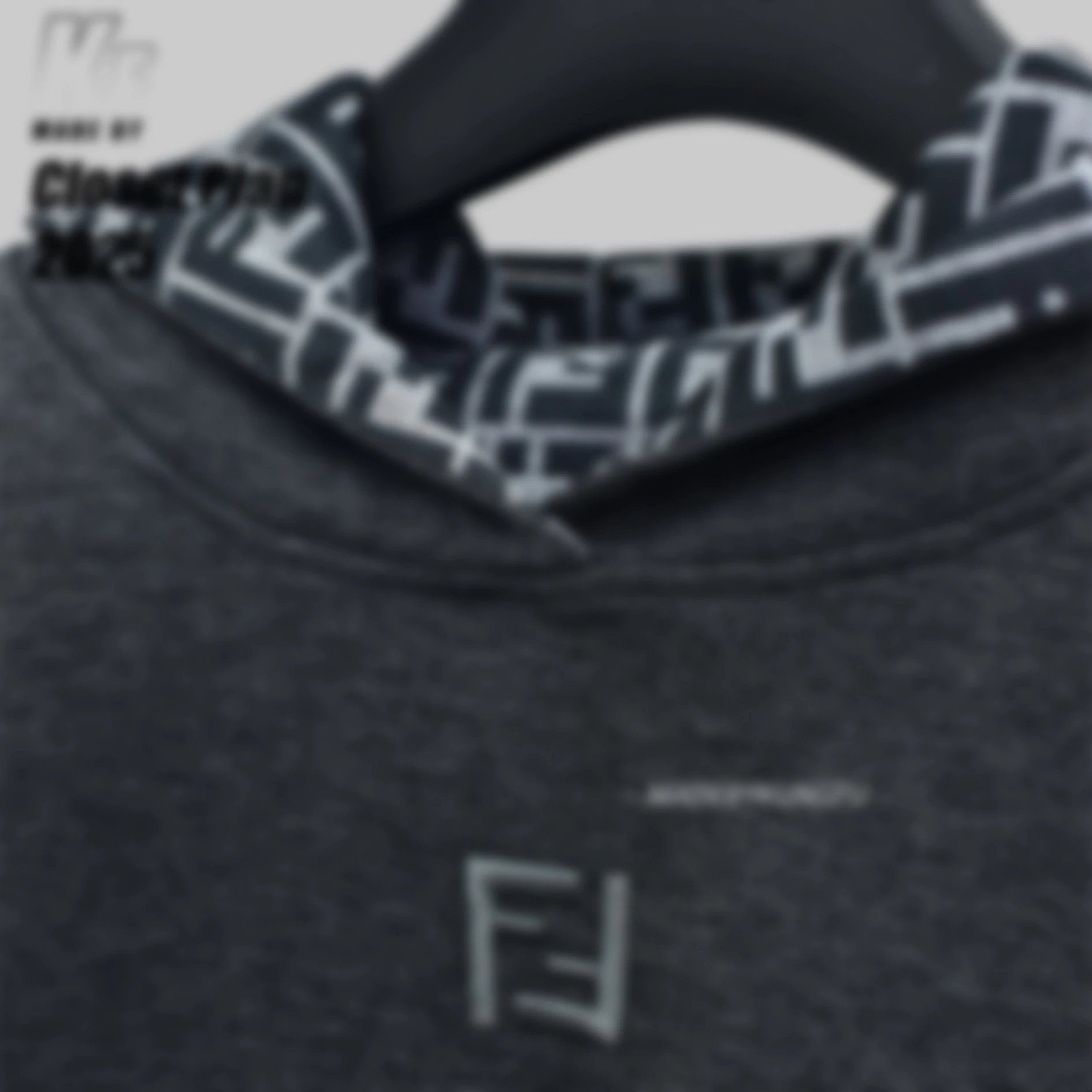 Fendi Roma FY0894 AN1U Grey Hoodie