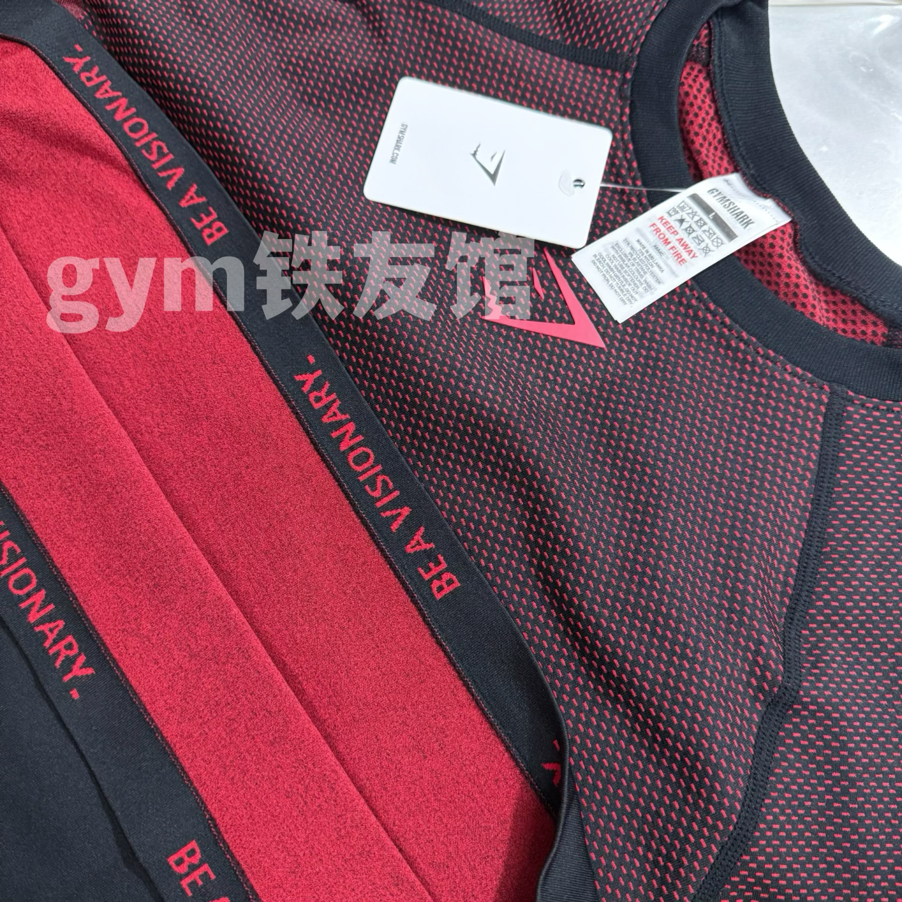 Gymshark Black Burgundy Performance T-Shirt