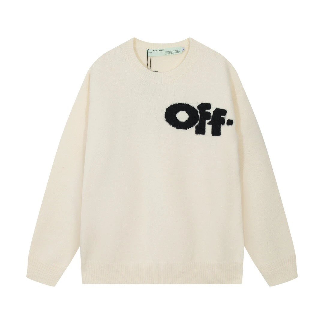 Off-White Off Logo Sweater Cream