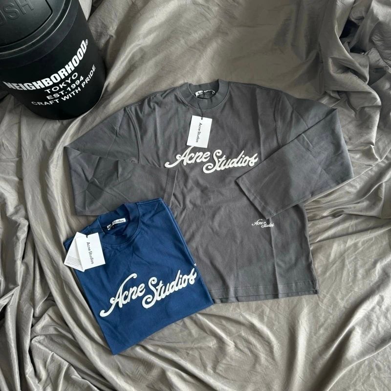 Acne Studios Embroidered Logo Long Sleeve Shirt