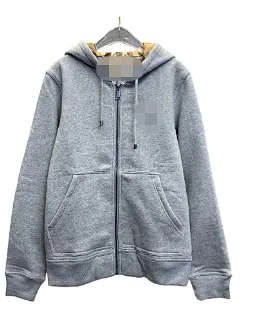 Burberry Grey Zip Hoodie