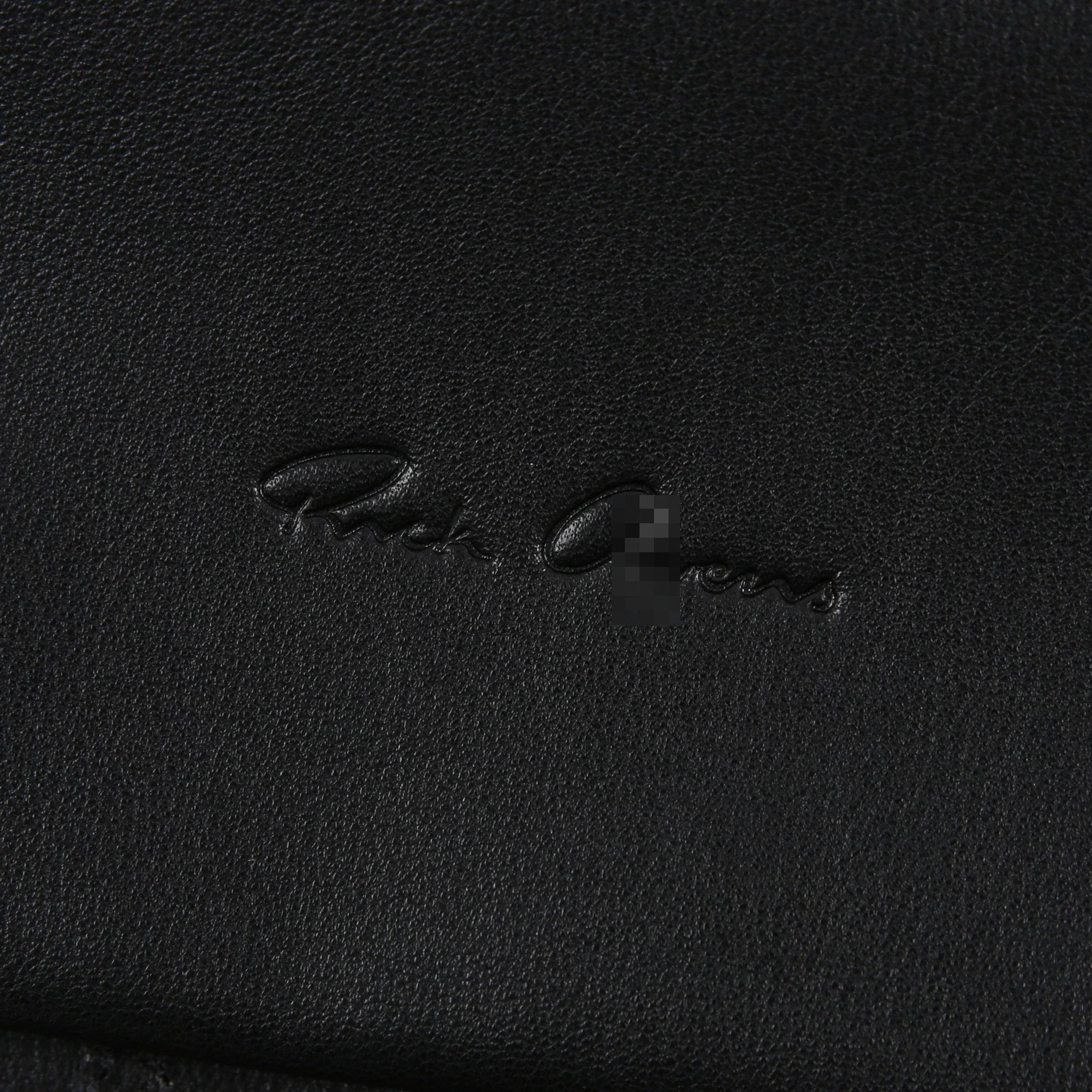 Rick Owens Black Leather Drawstring Backpack