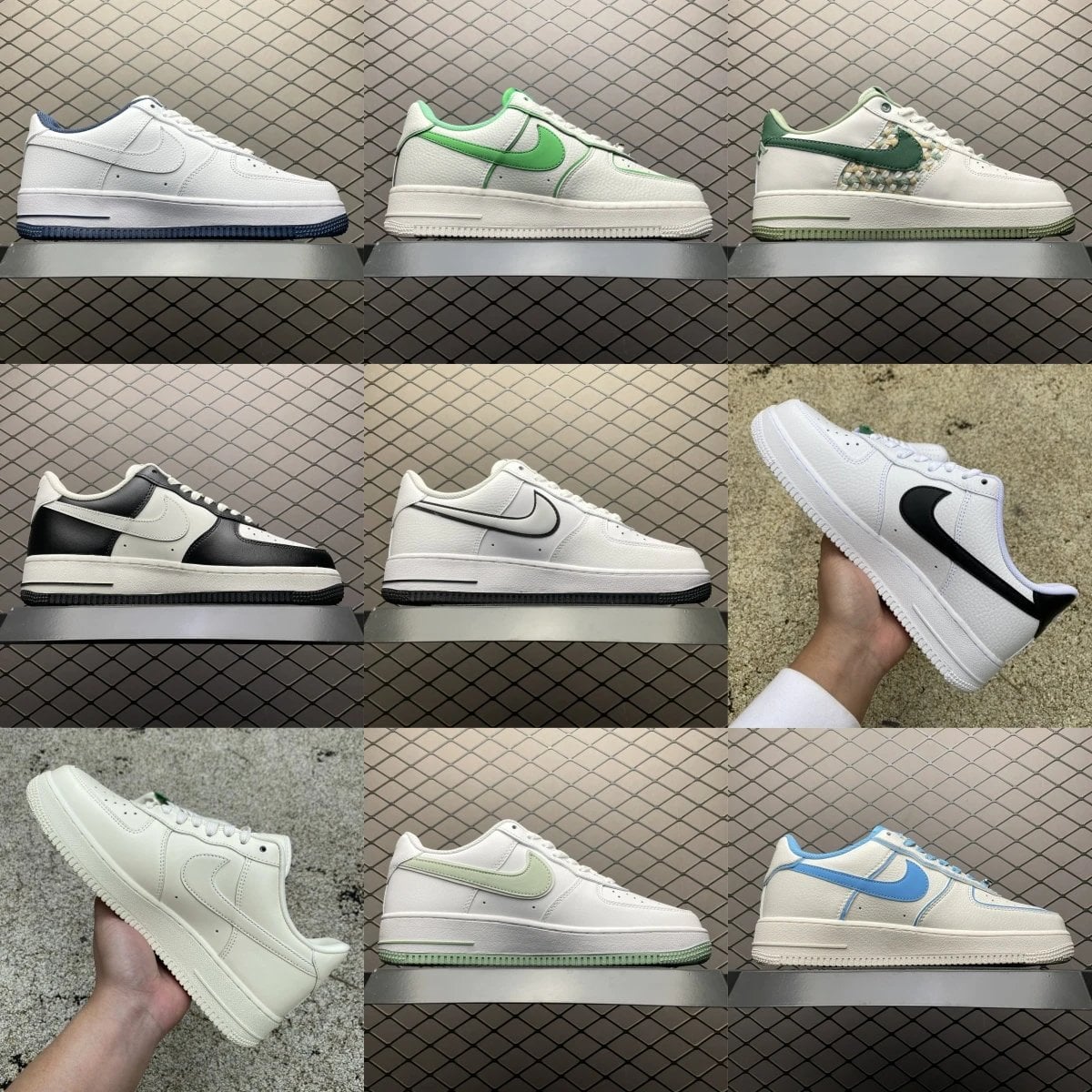 Nike Air Force 1 White Black Sneakers