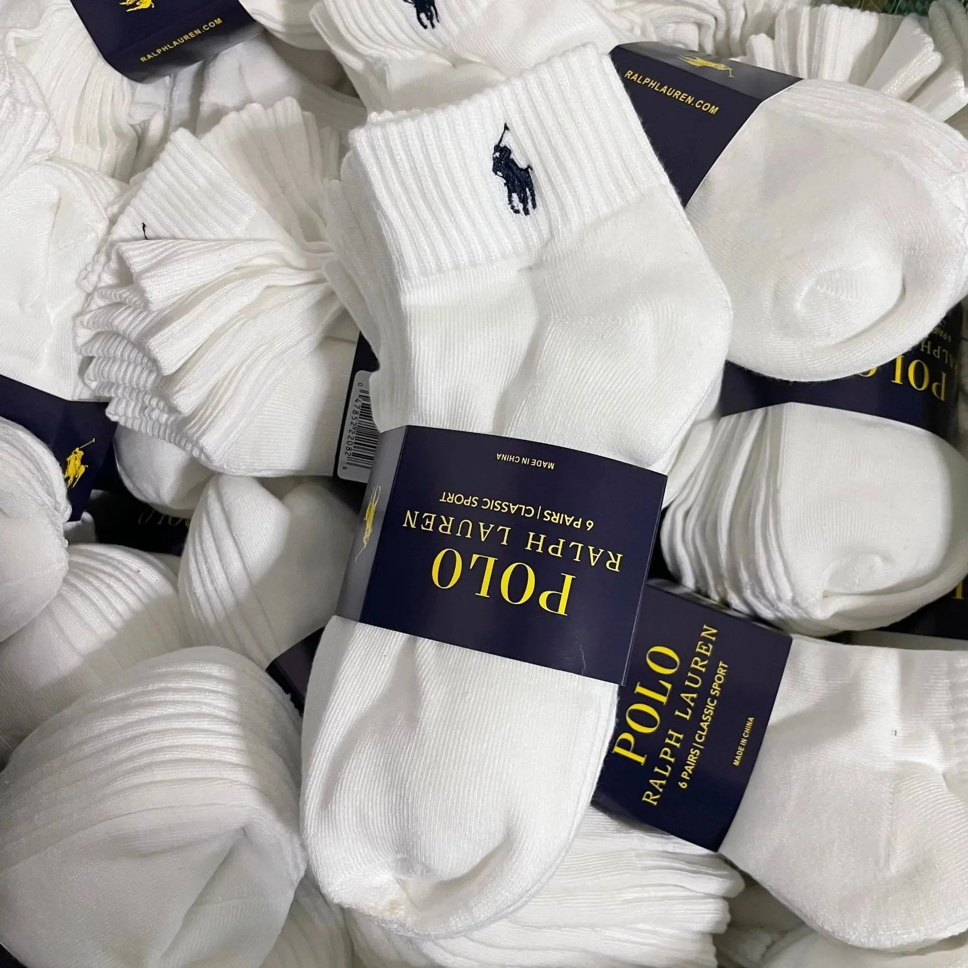 Polo Ralph Lauren 6 Pairs White Socks