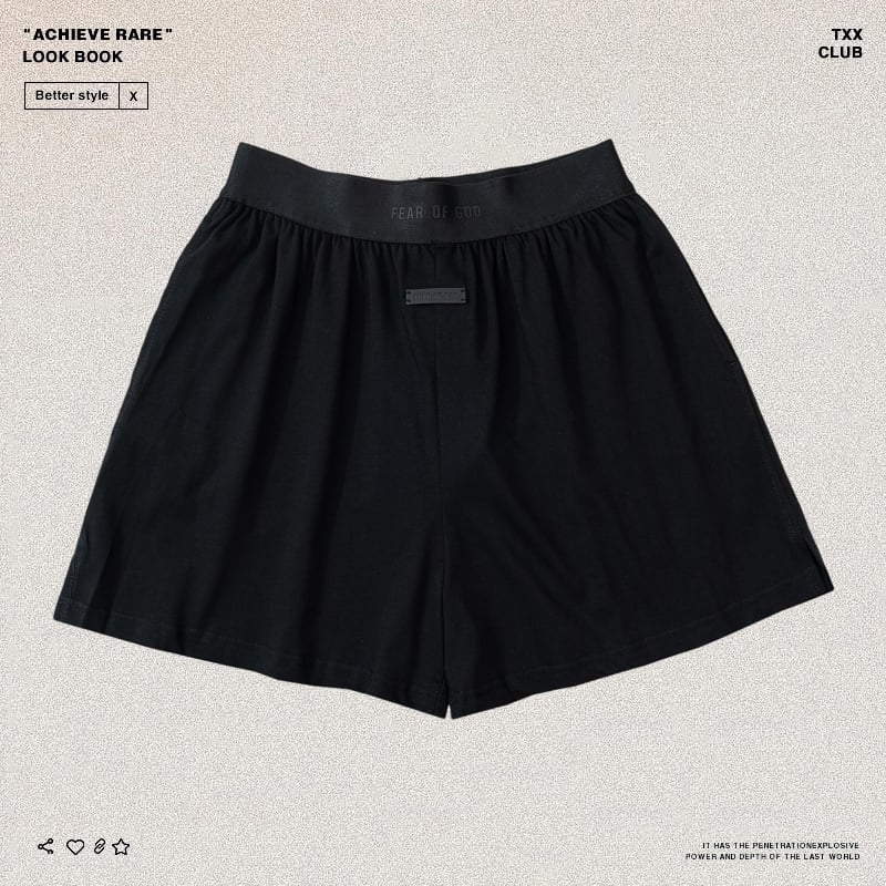 Fear of God Essentials Black Shorts