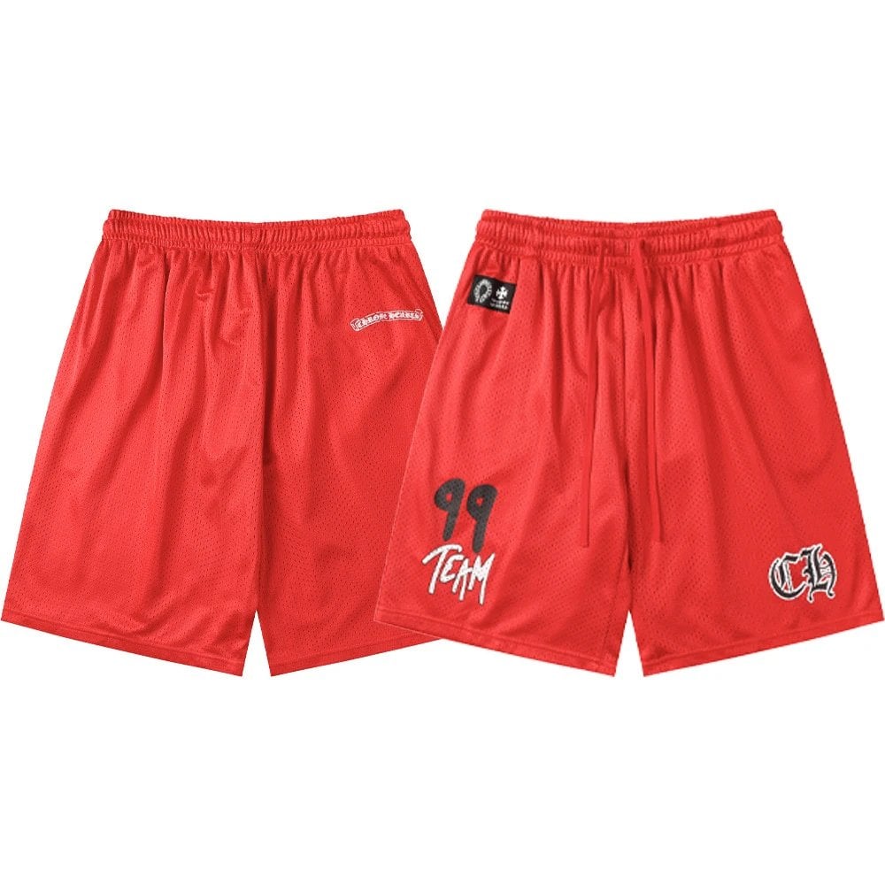Chrome Hearts CH Logo Basketball Shorts Light Blue
