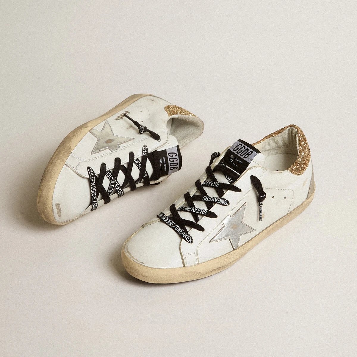 Golden Goose Francy Sneakers White Glitter
