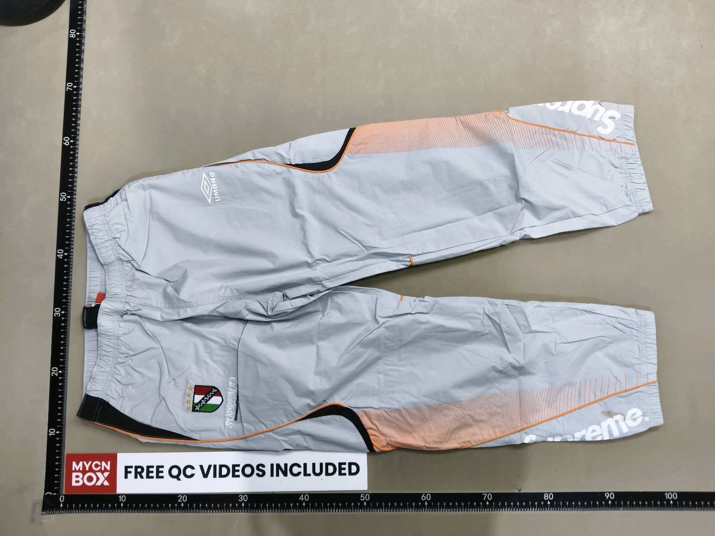 Umbro Supreme Track Pants Grey Orange QC