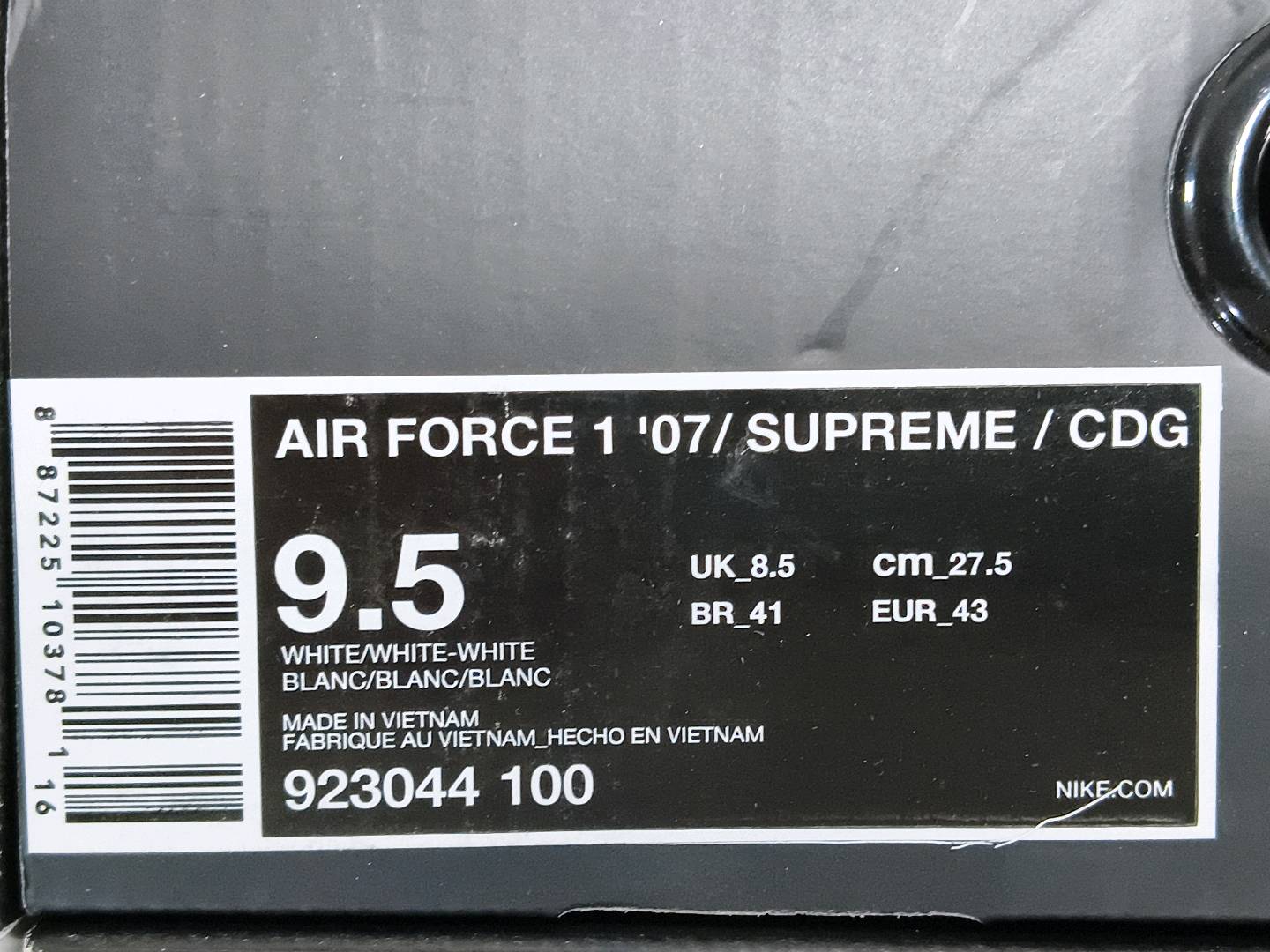 Nike Air Force 1 '07 Supreme / CDG QC