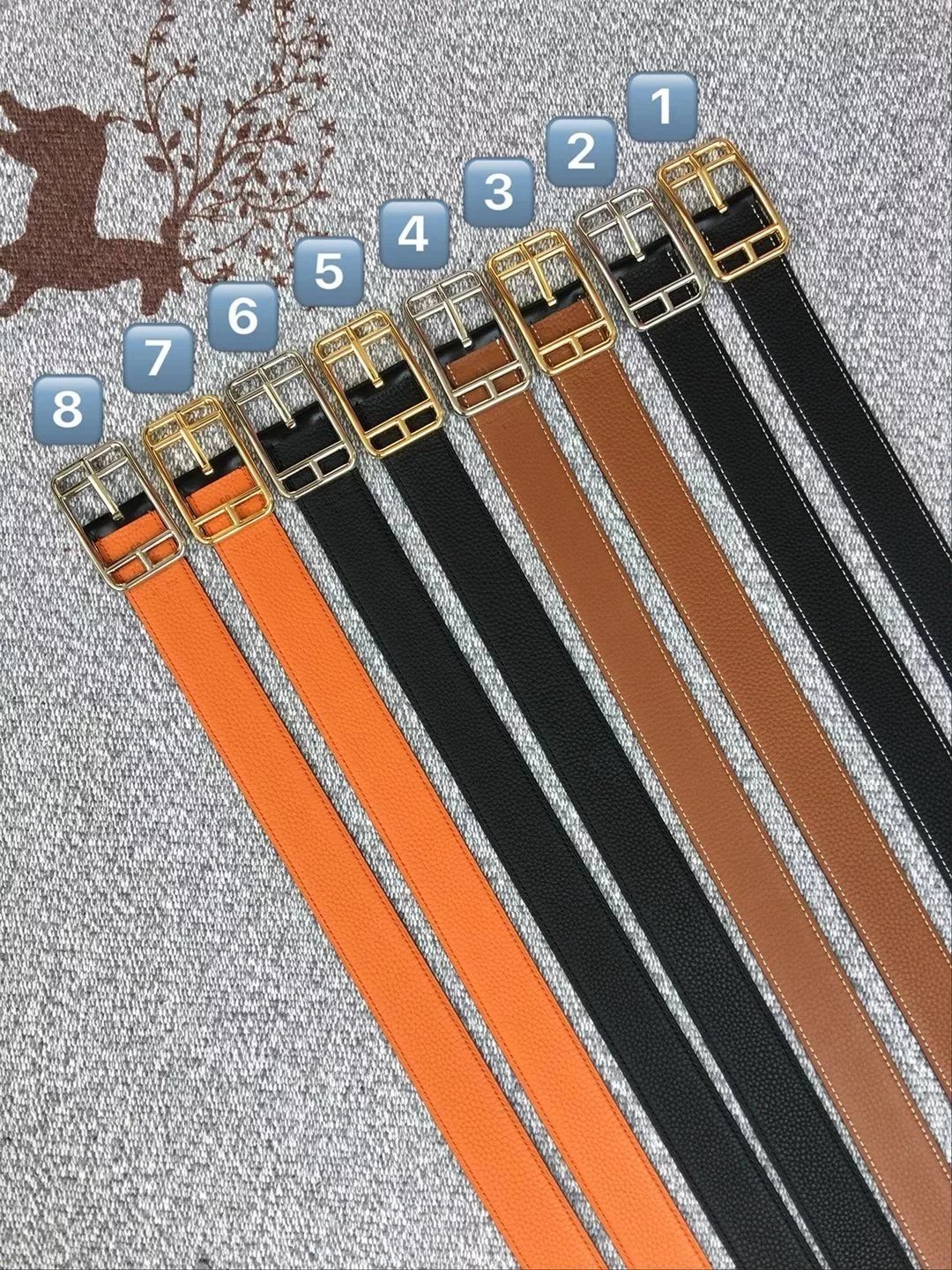 Hermes Constance Belt Black